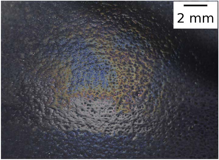 Microscopic image at 2-millimeters of coating on a PV module